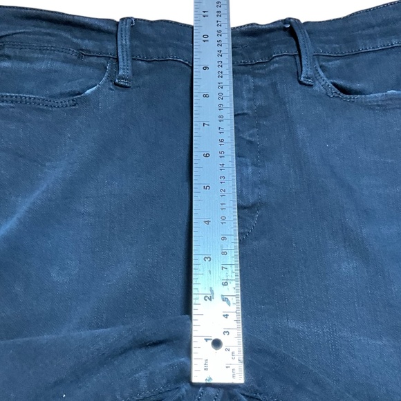 FRAME Le High Straight in Film Noir Jeans Cotton Blend US Sz 31 - Picture 7 of 14